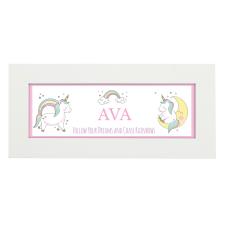 Personalised Baby Unicorn Name Frame